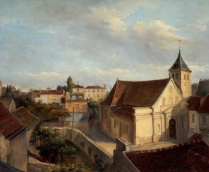 L'ancienne eglise de Belleville by Victor Rene Garson Oil Painting