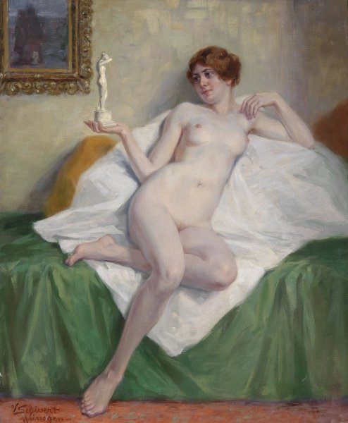 Das Figurchen by Victor Schivert - Hand-Painted Oil Painting Reproduction