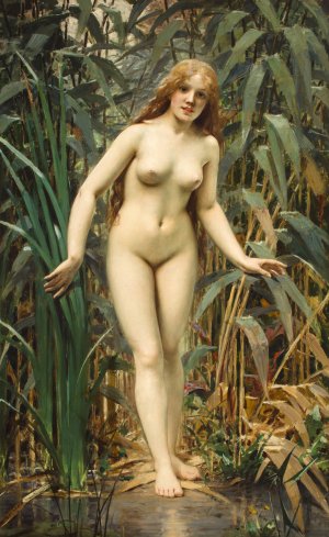 The Young Bather by Victor Tortez Oil Painting