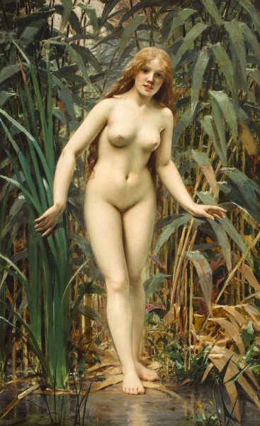 Main Product Photo of The Young Bather Painting by Victor Tortez
