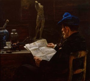 In The Studio by Victor Westerholm Oil Painting