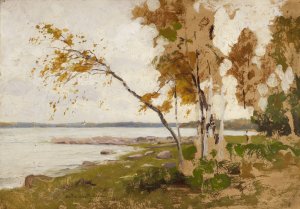 Landscape Study by Victor Westerholm Oil Painting