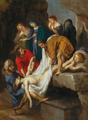 The Entombment of Christ by Victor Wolfvoet Oil Painting