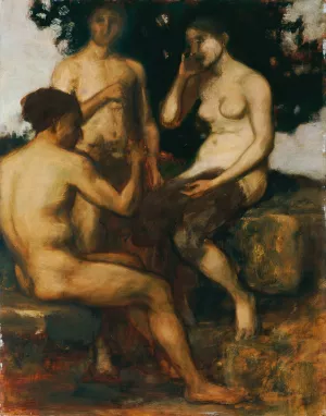 Figurale Komposition by Victor Zur Helle Oil Painting