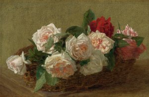 Panier De Roses by Victoria Fantin-Latour Oil Painting