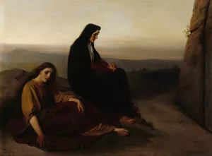 Women Mourning At Christ's Grave by Victorine Nordenswan Oil Painting