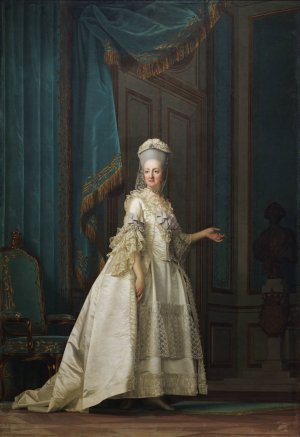 The Queen Dowager Juliane Marie by Vigilius Eriksen Oil Painting
