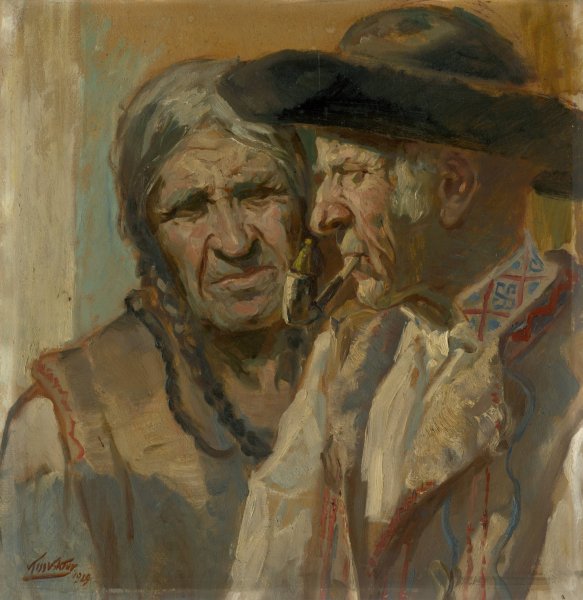 Starci  by Viktor Kiss - Hand-Painted Oil Painting Reproduction