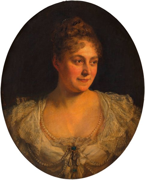 Bildnis Josefine Wagner  by Viktor Stauffer - Hand-Painted Oil Painting Reproduction
