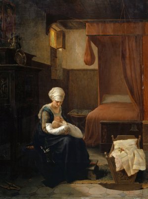 Maternal Joy by Viktor Tobler Oil Painting