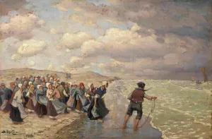 Fishermen's Wifes by Viktor Zarubin Oil Painting