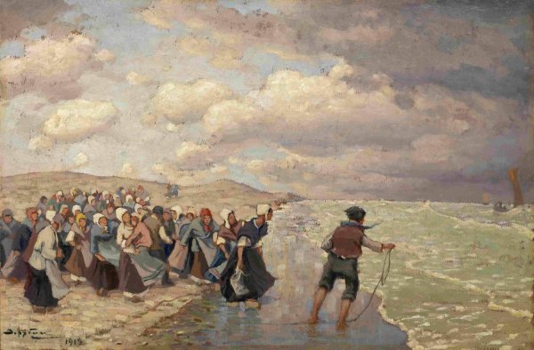 Main Product Photo of Fishermen's Wifes  Painting by Viktor Zarubin