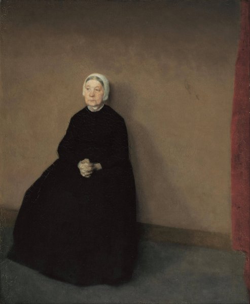 Main Product Photo of An old woman  Painting by Vilhelm Hammershoi