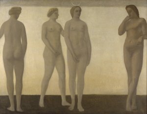Artemis by Vilhelm Hammershoi Oil Painting