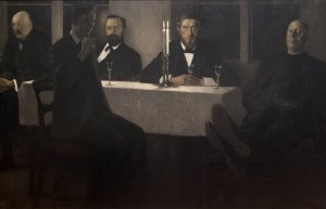 Five Portraits by Vilhelm Hammershoi Oil Painting