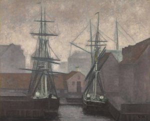 Greenland Trade Wharf, Christianshavn, Copenhagen by Vilhelm Hammershoi Oil Painting