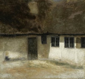 Hjornet Af En Bondegard by Vilhelm Hammershoi Oil Painting