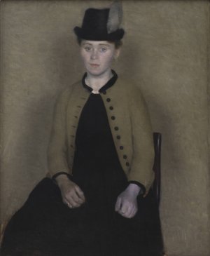 Ida Ilsted, later the Artist's Wife by Vilhelm Hammershoi Oil Painting