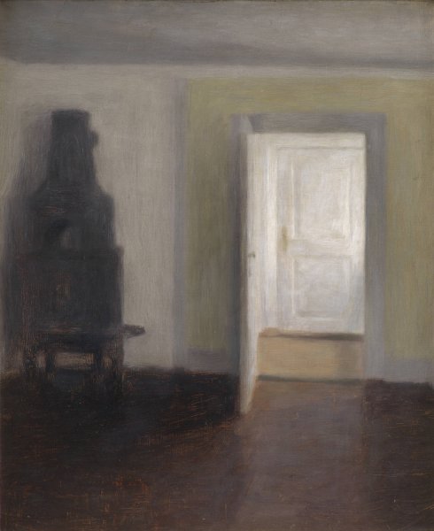 Main Product Photo of Interior. An Old Stove  Painting by Vilhelm Hammershoi