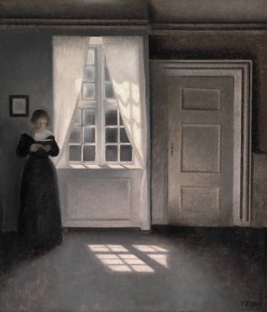 Interior fra Strandgade 30 by Vilhelm Hammershoi Oil Painting
