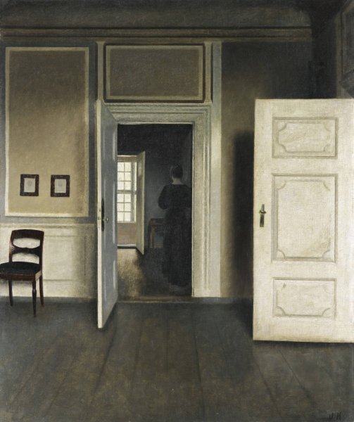 Main Product Photo of Interior. Strandgade 30  Painting by Vilhelm Hammershoi