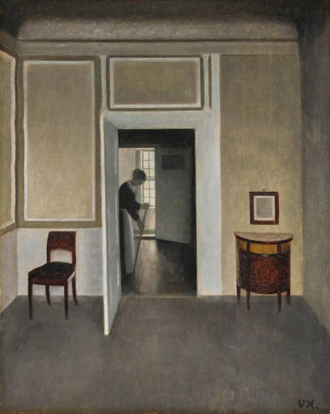 Main Product Photo of Interior, Strandgade 30 Painting by Vilhelm Hammershoi