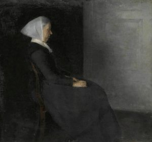 Kunstnerens Moder Frederikke Hammershoi by Vilhelm Hammershoi Oil Painting