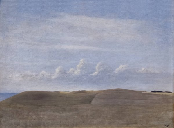 Landscape  by Vilhelm Hammershoi - Hand-Painted Oil Painting Reproduction