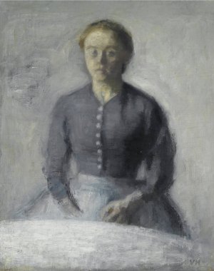 Portraet Af Ida by Vilhelm Hammershoi Oil Painting