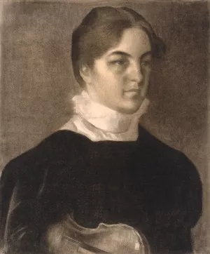 Portrait of Karen Bramsen Oil painting by Vilhelm Hammershoi