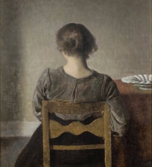 Rest by Vilhelm Hammershoi Oil Painting