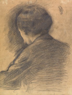 Self-Portrait seen from behind by Vilhelm Hammershoi Oil Painting