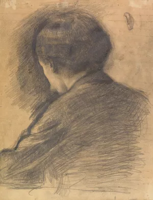 Self-Portrait seen from behind by Vilhelm Hammershoi Oil Painting