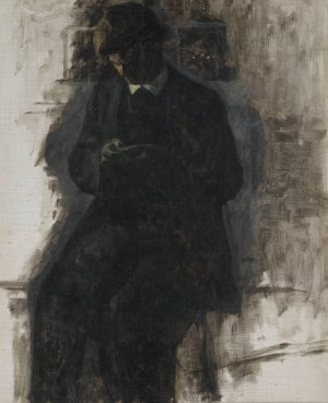 Study For The Coin Collector by Vilhelm Hammershoi Oil Painting