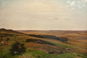 Bjerglide i naerheden af Horsens. Eftermiddag by Vilhelm Kyhn Oil Painting