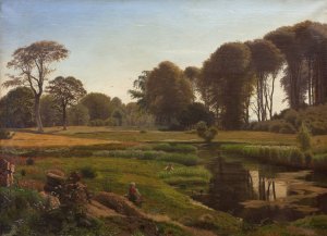 En sommerdag. Motiv fra Horneland ved Faborg by Vilhelm Kyhn Oil Painting