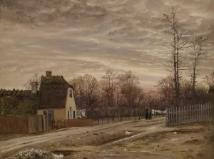 Evening after a Thaw. Taabaek, North of Copenhagen Oil painting by Vilhelm Kyhn