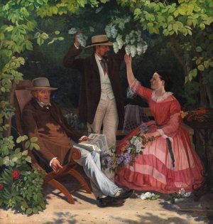 I lysthuset by Vilhelm Kyhn Oil Painting