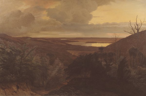 Main Product Photo of Late Evening near Himmelbjerget, Jutland  Painting by Vilhelm Kyhn