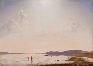 View of Roskilde Fjord near Frederikssund, Zealand by Vilhelm Kyhn Oil Painting