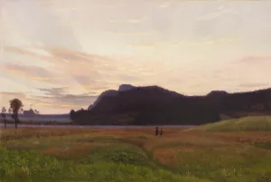 Young Couple In The Blooming Clover Field Oil painting by Vilhelm Kyhn