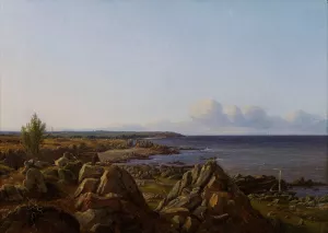 View of the parish of osterlarsker by Vilhelm Petersen Oil Painting