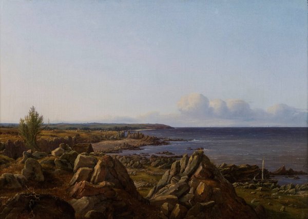 View of the parish of osterlarsker  by Vilhelm Petersen - Hand-Painted Oil Painting Reproduction