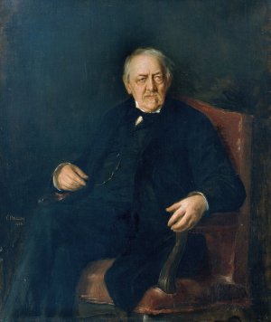 Der Dichter Eduard von Bauernfeld by Vilma Parlaghi-Brachfeld Oil Painting