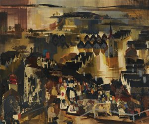 Flood by Vilmos Aba-Novak Oil Painting