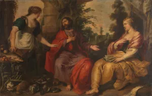 Christ with Martha and Mary by Vincent Malo I Oil Painting