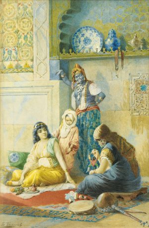 Nursery In The Harem by Vincent Stiepevich Oil Painting