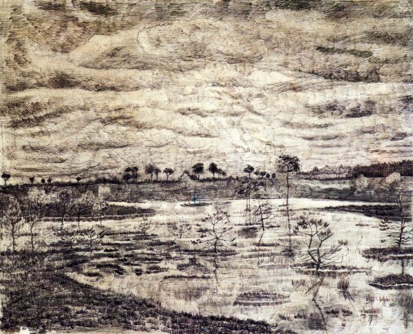 Main Product Photo of A Marsh Painting by Vincent van Gogh