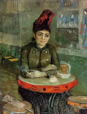 Agostina Sagatori Sitting in the Cafe du Tambourin by Vincent van Gogh - Oil Painting Reproduction