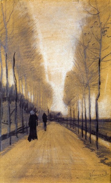 Main Product Photo of Alley Bordered by Trees Painting by Vincent van Gogh